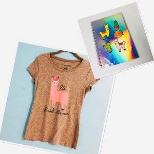 Wound Up No Prob-llama Graph T-Shirt & Notebook